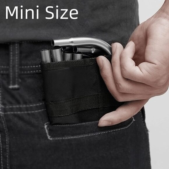 Waiting In-Line Convention Events Mini Folding Stool- Silver - Picture 4 of 5